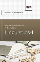 International Research in the Field of Linguistics-I
