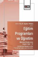 Eğitim Programları ve Öğretim Alanında Uluslararası Araştırmalar-III