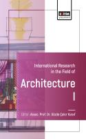 International Research in the Field of Architecture I International Research in the Field of Architecture I