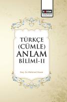 Türkçe (Cümle) Anlam Bilimi-II
