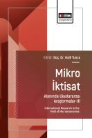Mikro İktisat Alanında Uluslararası Araştırmalar-III