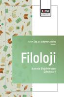 Filoloji Alanında Disiplinlerarası Çalışmalar-I