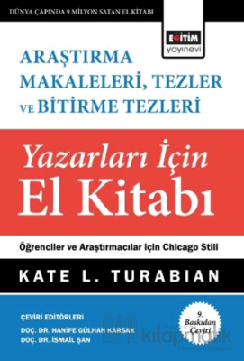Araştırma Makaleleri, Tezler Ve Bitirme Tezleri Yazarları İçin El Kitabı