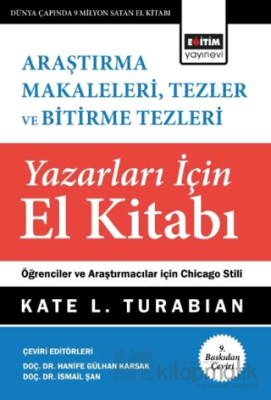 Araştırma Makaleleri, Tezler Ve Bitirme Tezleri Yazarları İçin El Kita